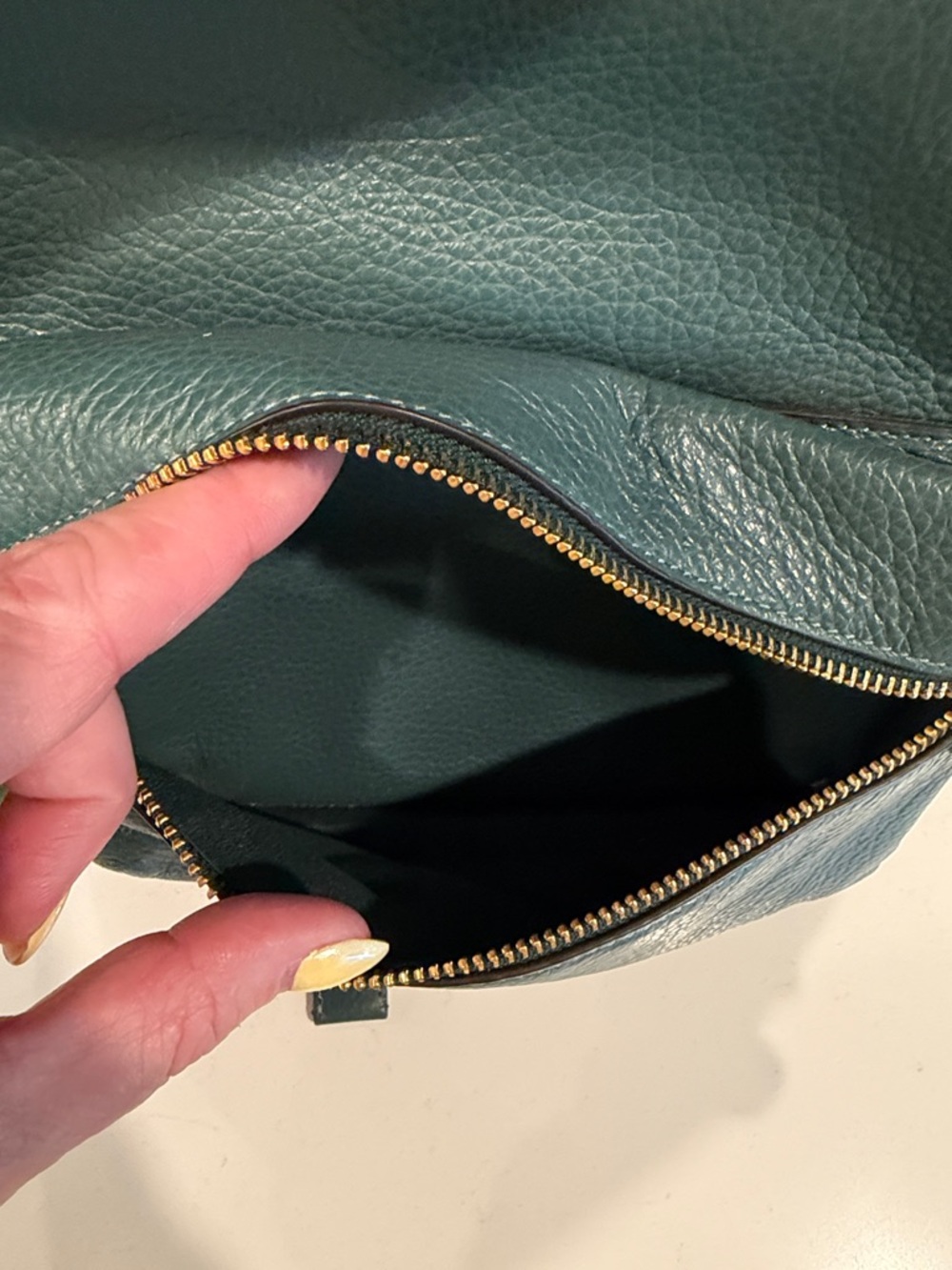 Coach Green Pebbled Leather Mini Backpack with Gold Hardware - Picture 10 of 12